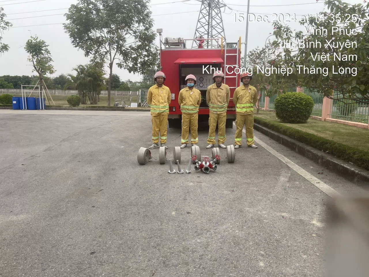 TRƯỜNG THÀNH TISTCO BỒI DƯỠNG, ĐÀO TẠO ĐỘI PCCC CHO KCN THĂNG LONG 3 - VĨNH PHÚC