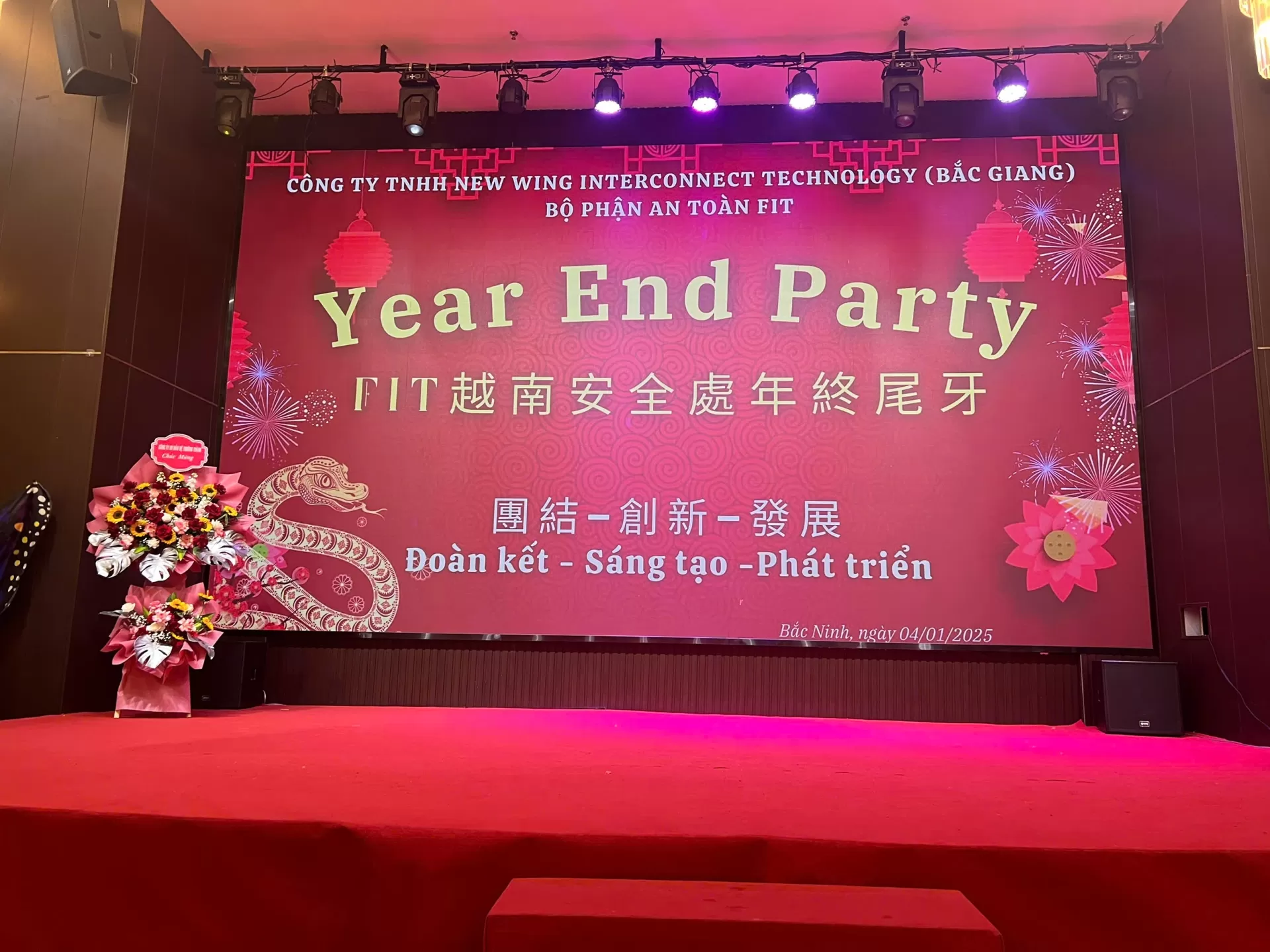 TRƯỜNG THÀNH TISTCO THAM DỰ BUỔI TIỆC YEAR END PARTY CÙNG VỚI BỘ PHẬN AN TOÀN CỦA CÔNG TY FIT